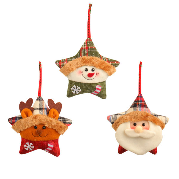 Julgranprydnader med tomte, älg - Kreativa plyschfigurer