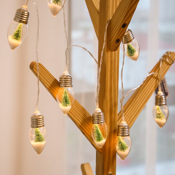 6,6 fot Julbelysning för inomhusdekoration i sovrummet - 10 LED Glödlampor