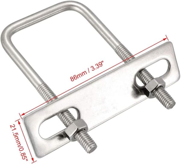 Firkantede U-Bolter 1-5/8\" (40mm) Innvendig Bredde 304 Rustfritt Stål M