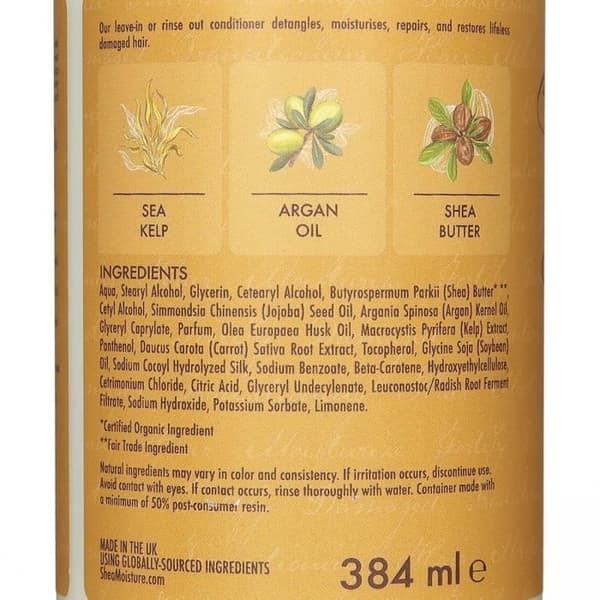 Shea Moisture Conditioner til kvinder med rå sheasmør til skadet hår 384ml