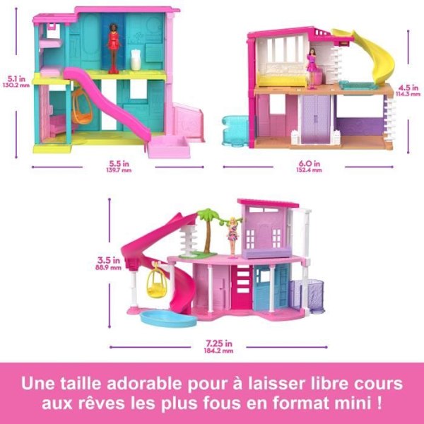 Barbie-nuketalo Mini-BarbieLand - Kotipaketit ja tarvikkeet HYF44 Flerfärgad