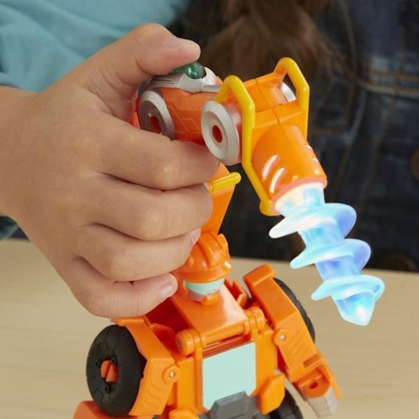 Figurine Transformers Playskool Rescue Bots Academy - Robotredder Wedge og 11 cm elektronisk trailer Kil + trailer