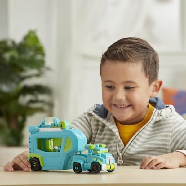 Figurine Transformers Playskool Rescue Bots Academy - Robot Redder Hoist og Elektronisk Trailer på 11 cm Hissa