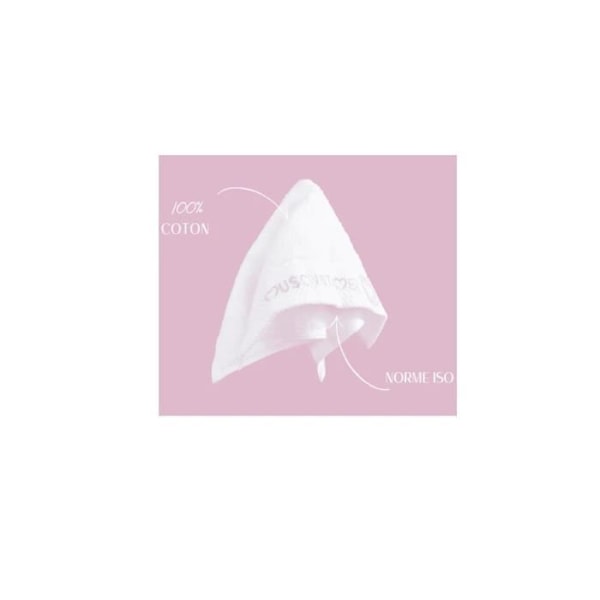 Bomullshandduk - Musc Intime - Softness box - 2 st - 100% ekologisk - 700g/m2 rosa + vit