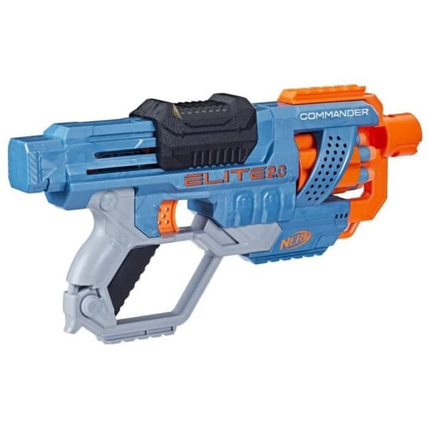 Nerf Elite 2.0 - Commander RC-6 - Rotationsmagasin til 6 pile - Tilpasningsbar Multifarvet