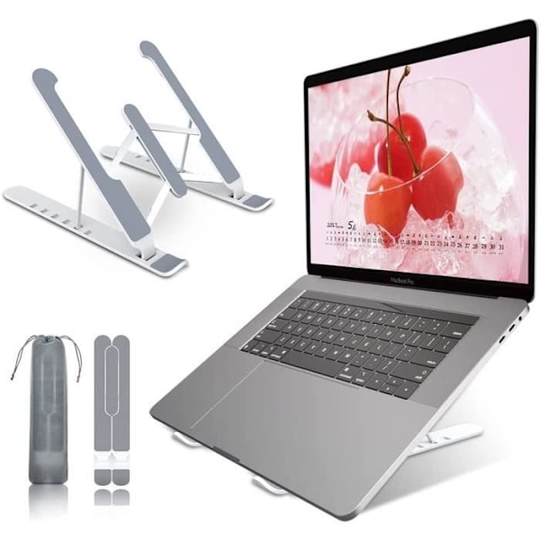 Laptopställ Vit Grå Justerbart PC-stöd MC020-SGES