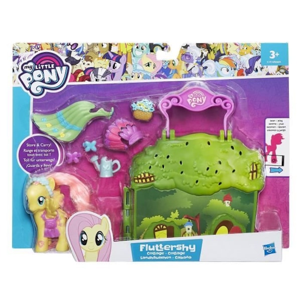 Fluttershy-pelilaukku - My Little Pony - HASBRO - Talo ja tarvikkeet sisältyvät