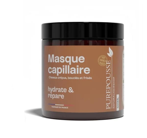 Hårmask - PUREPOUSSE - 500mL - Lockigt Hår - Återfuktning - Stärkande