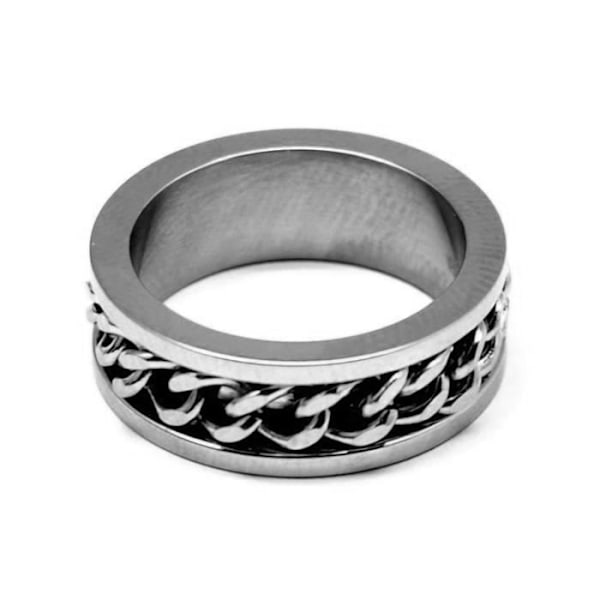 Etnox Ring Chain Sr457 Rustfrit Stål Størrelse 54 silver- 54