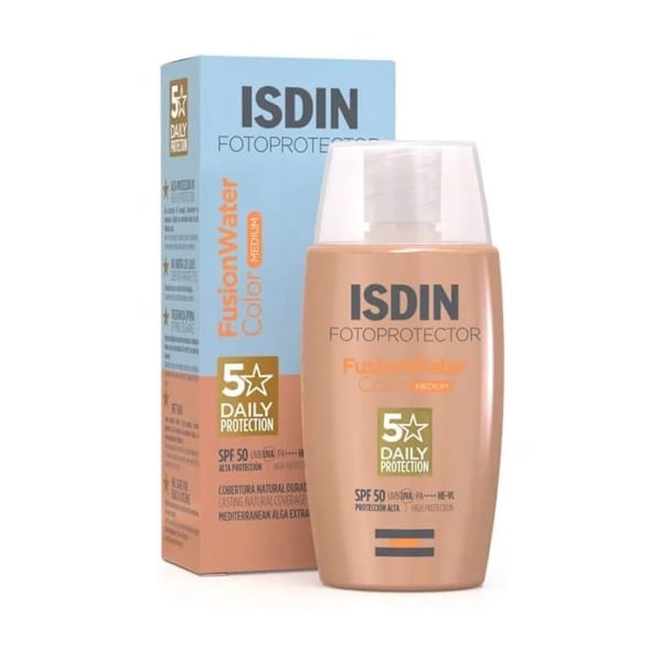 Photobeskyttelse - ISDIN - Fusion Water Color - SPF50+ - 50 ml - Ikke fedtet