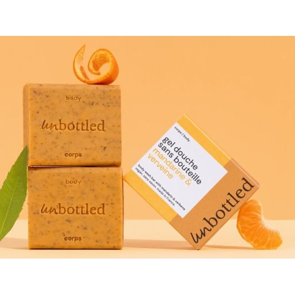 UNBOTTLED - Pullolematon suihkugeeli Saippua 110 gr Mandariini ja Verbena