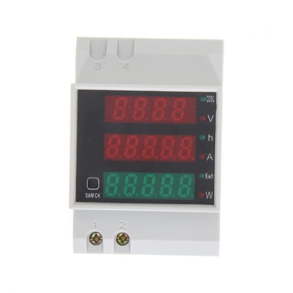 D52-2047 Din Rail Amperemeter Voltmeter Aktiv effektfaktor Tid Energi Spänningstest t AC80V-300V D52 2047 -AOAE2265
