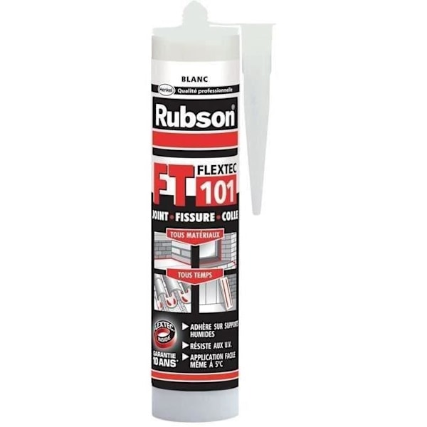 Putty FT 101 multifunktionssprickfog vit 280 ml - RUBSON - 1104447