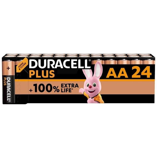 Duracell Plus Alkaline Paristot AA, 1,5V LR6 MN1500, pakkaus 24