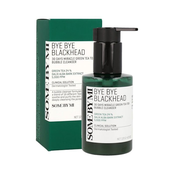 SOME BY MI BYE BYE BLACKHEAD 30 DAGES MIRAKEL GRØN TE TEKST BUBBLE CLEANSER [120g]