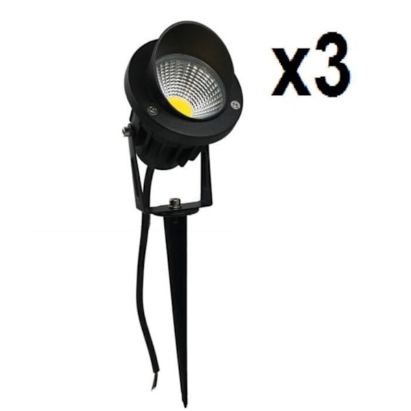3 kpl LED COB nurmivaloa, LED 5W 3000K AC85-265V puutarhavaja, puutarhalamppu, valo