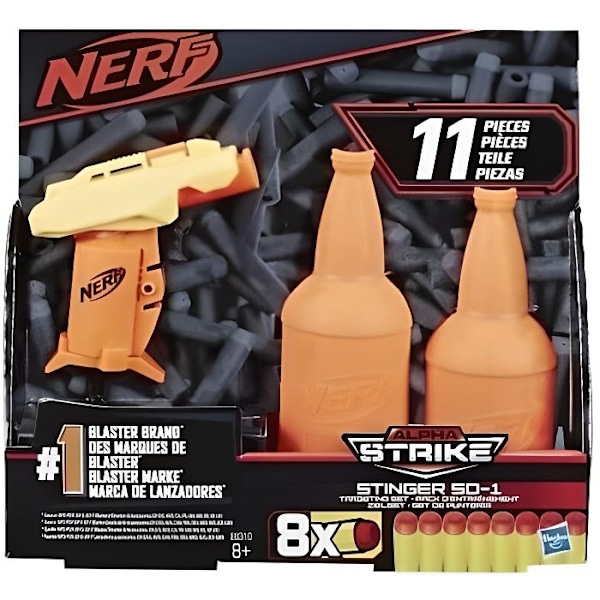 HASBRO NERF ALPHA STRIKE STINGER SD 1 med 8 skumdart, pistol, udendørs legetøj spil