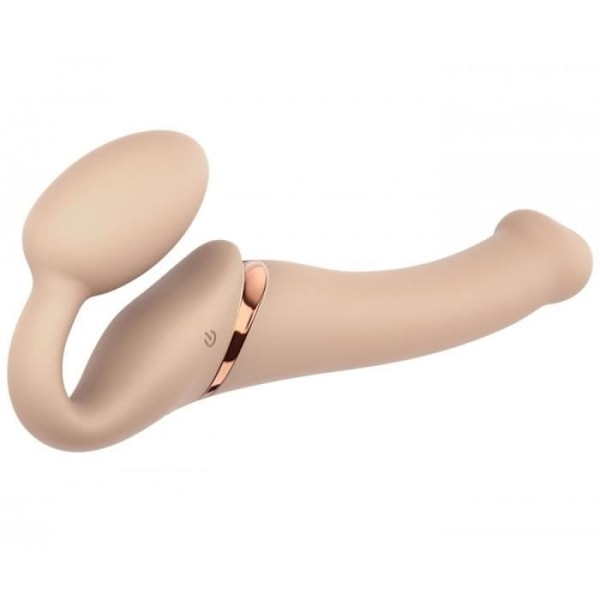 Strap-On - Strap On Me - 3 Motorer - Beige - Vibrerende - Mellem Beige
