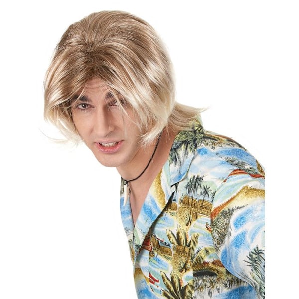 Blond surferperuk för män - Märke 230708 - Surfermodell för män - Blond färg - För vuxna - Inomhus Blont hår