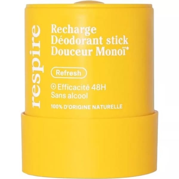 Deodorant - RESPIRE - Monoï - 50g - 48h effektivitet - Utan aluminiumsalter