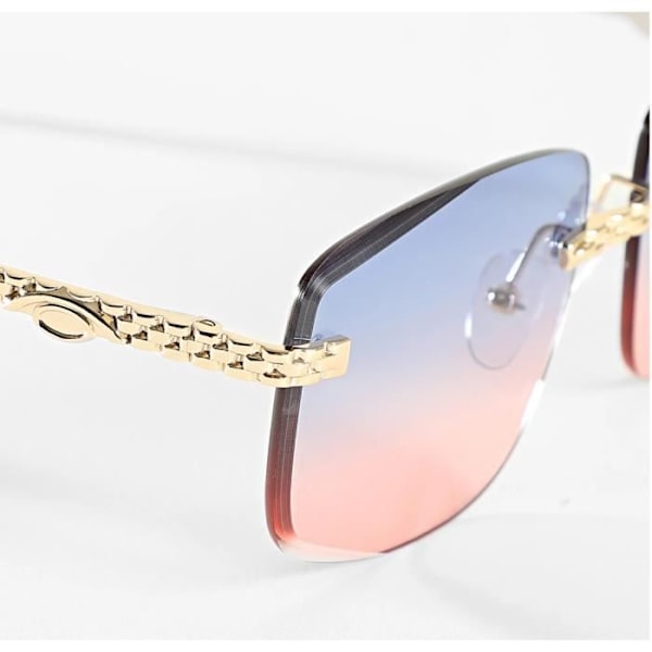 Solbriller - uden mærke - CV2814 - Blå, rosa, gylden gradient - Beskyttelse kategori 2 - Unisex Blå Rosa Gyllene