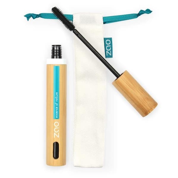 Mascara - ZAO - Velours - Sort - 7 ml - Nem anvendelse med silikonebørste Sort, Brun, Blå, Blomme