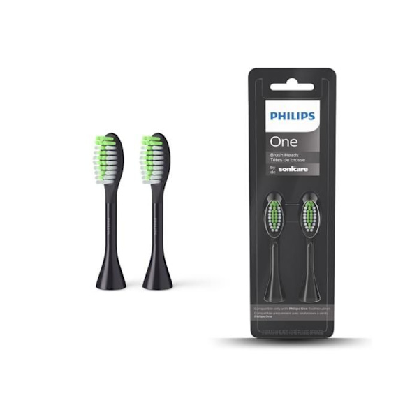 PHILIPS - 2 Mustaa Hammasharjan Pään Yhteensopivaa Philips Onea