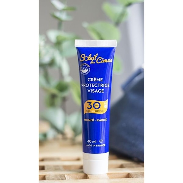 SOLEIL DES CIMES Skyddande ansiktskräm SPF30 monoi karité 40 ml solskydd