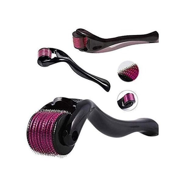 Derma Roller - Ej specificerad - Förenkling - Minskning av rynkor - Stimulering av hårtillväxt Svart - Rosa