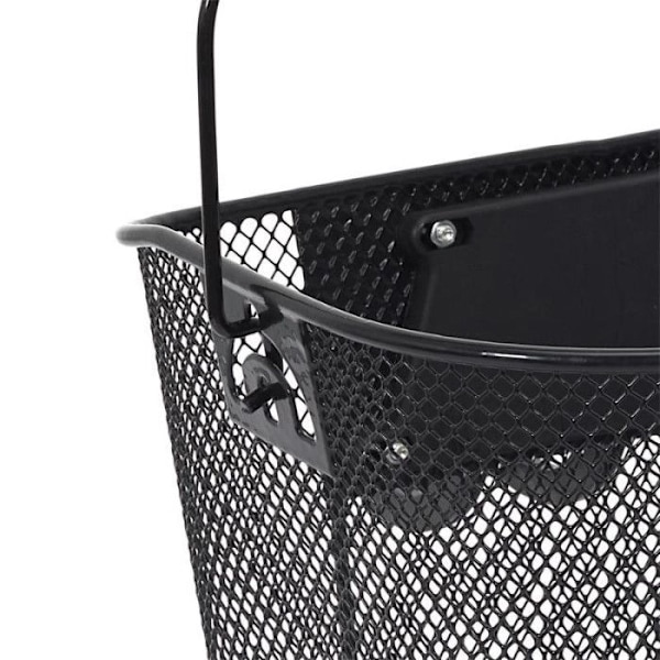 Cykelkurv - Metall - Svart - Automatisk klämma - 10L - Vuxen unisex Svart