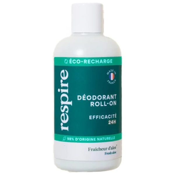 Deodorant Roll-On - Respire - Aloe Friskhed - 150 ml - Eco-opladning - Uden aluminium