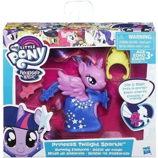 My Little Pony Figure - HASBRO - Paradoutfit - Twilight Sparkle - Mörkblå - Silver Mörkblått, silver
