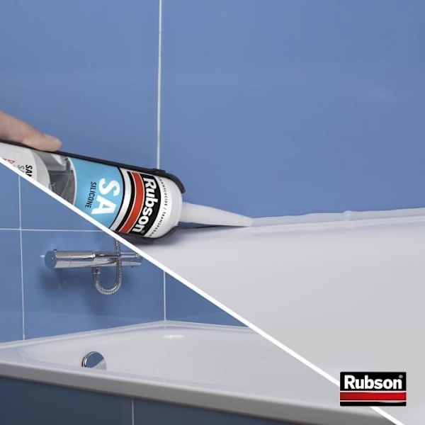 Transparent sanitetssilikonfogmassa 300 ml - RUBSON - 165173 Vit