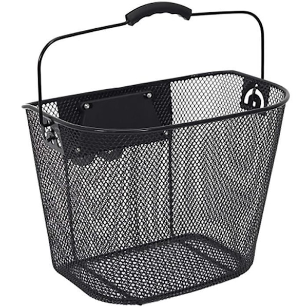 Cykelkurv - Metall - Svart - Automatisk klämma - 10L - Vuxen unisex Svart