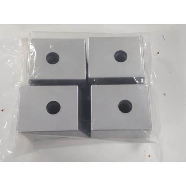 Møbelhjul - Design61 - Sæt af 4 - Plastik - Grå - 12,5 x 8,5 x 10 cm grå