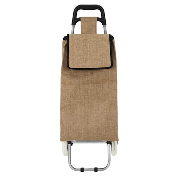 Kærre Indkøbsvogn Med 2 Hjul Jute Indkøbstaske H: 95cms