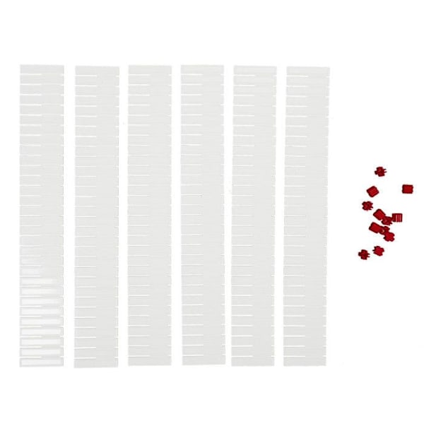 Set om 6 "Flikseparatorer" 45cm Vit Vit