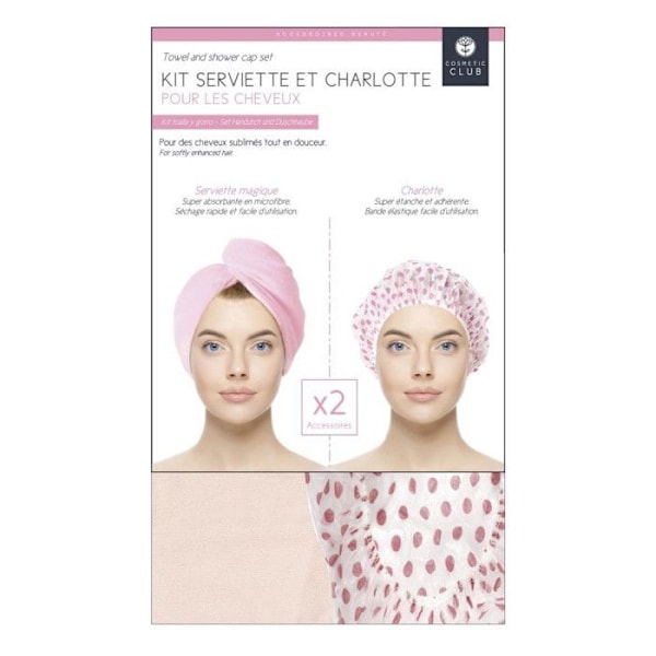 Kit Serviette & Charlotte "hår" 60cm Rosa - Paris Prix