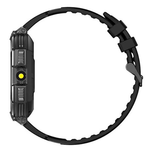 KR82 Vandtæt armbånd til mænds lommelygte 2,1 tommer smart ur til udendørs brug - Sort
