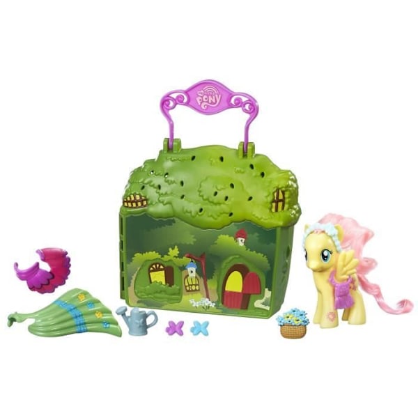 Fluttershy-pelilaukku - My Little Pony - HASBRO - Talo ja tarvikkeet sisältyvät