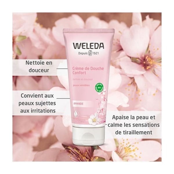Duschgel - Weleda - Mandorla Duschkräm - 200 ml - Hypoallergisk - Känslig hud