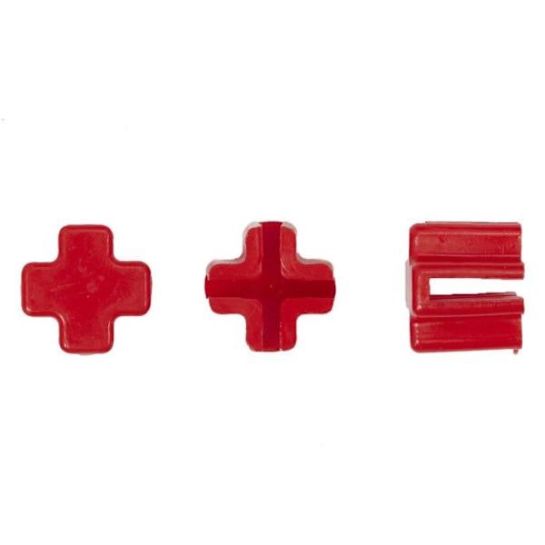 Set om 6 "Flikseparatorer" 45cm Vit Vit