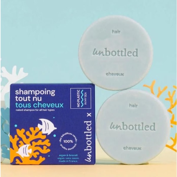 UNBOTTLED - Kaikkien Hiusten Shampoo x Ei Muovia Meressä Argan Ja Parsakaali