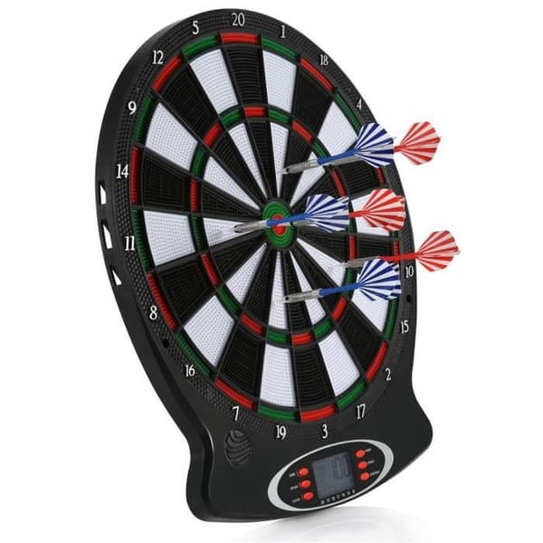 Elektronisk dartskive - Dart Nice - 44×51,5×2,8 cm - PP/ABS - LED-display i 4 farver Som på bilderna