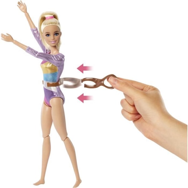 Barbie-Gymnastik-Sæt med dukke og mere end 10 tilbehør HRG52