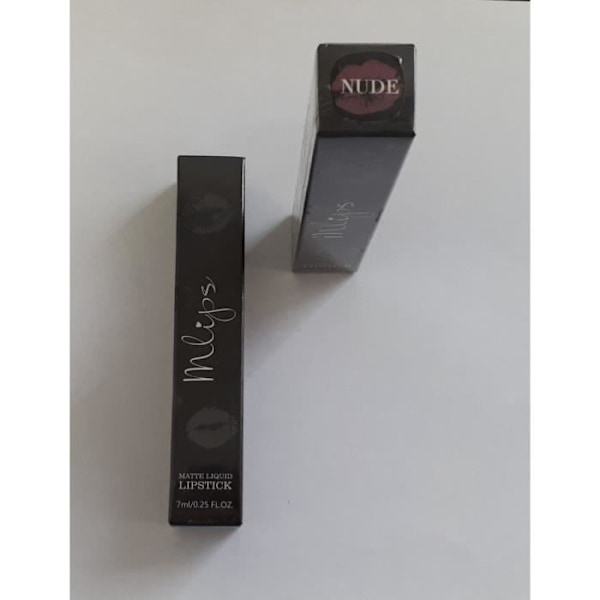 Mlips Lot 2 Kiinteä mattahuulipuna Väri NUDE mansikkahaju 7 ml