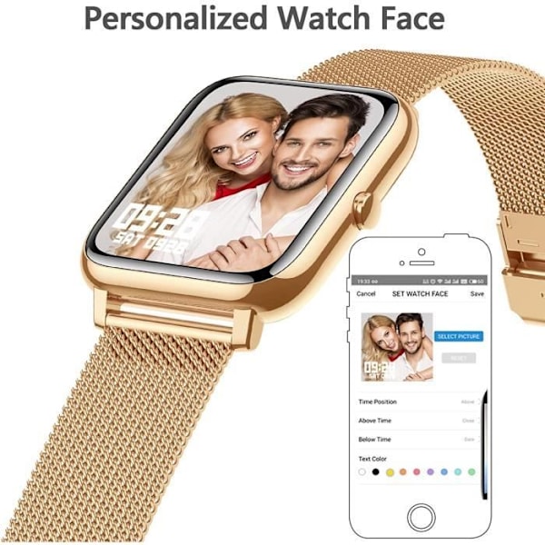 Smartwatch - KALINCO - Smartwatch - Skridttæller - Søvnmonitor - Hjertefrekvens