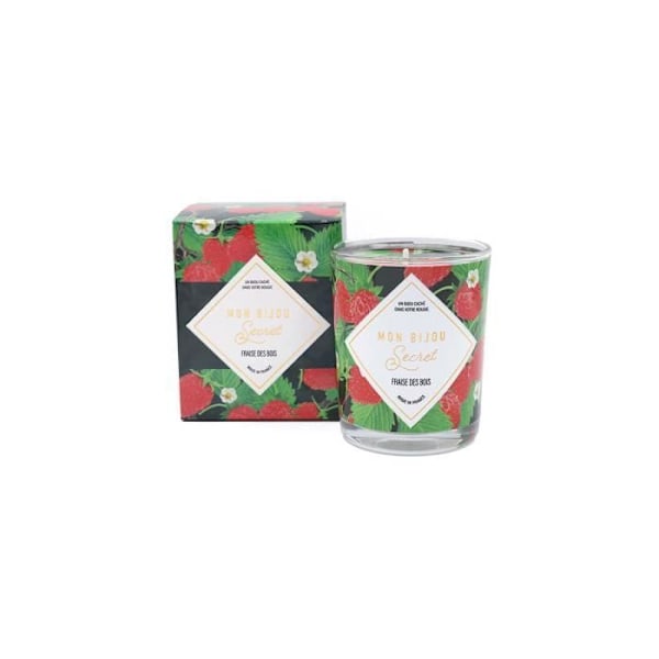 Bougie Bijou Collier doré - Duft Skovjordbær - 40t