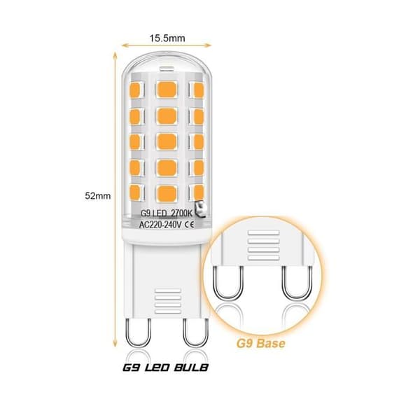 Auting 4 kpl G9 4W LED-lamppu Lämmin valkoinen 2700K
