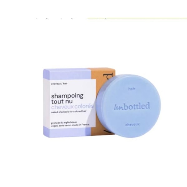 UNBOTTLED - Shampoo Bar Til Farvet Hår 75g Granatæble & Blå Ler